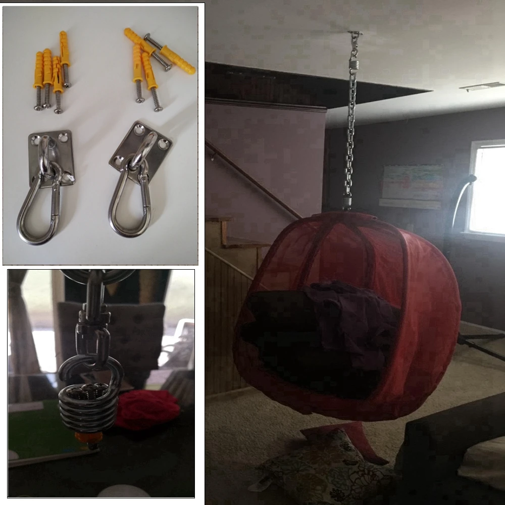 Aerial Hangers Swing Mount Ceiling Suspension Hooks For Yoga Hammock Swing Hanging Chair Sandbag Punchbag 304 Stainless Steel
