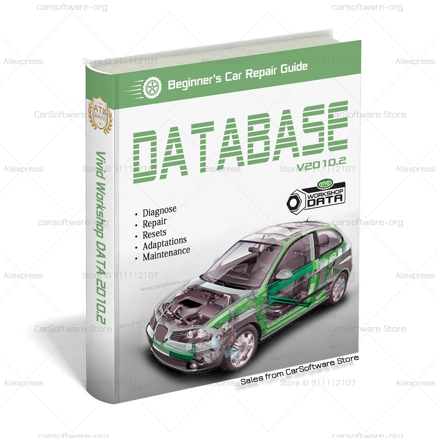 Vivid Workshop repair manual V10.2 better for for European cars 2010 Diagnose Repair Resets Adaptations Maintenance 32GB USB