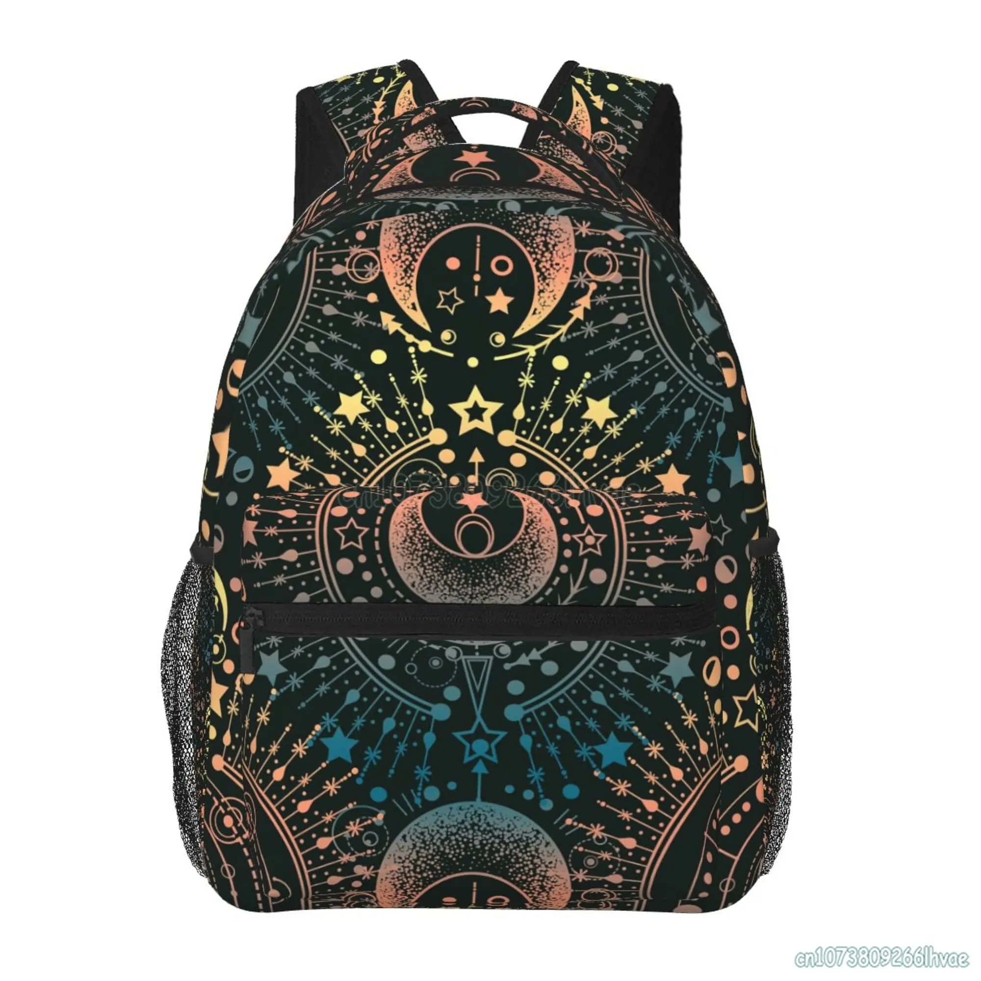 Moon & Star Alchemy Magical Backpack School Book Bags Student Laptop Backpack Casual Durable Lightweight Travel Sports Daypacks