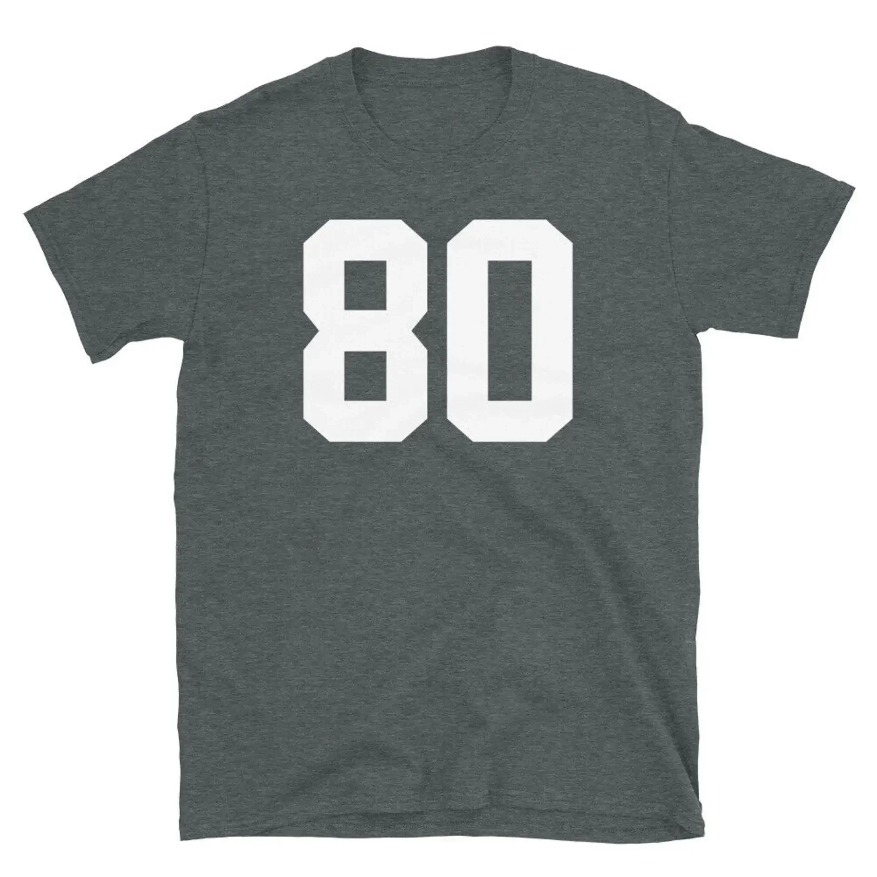 Team Uniform Jersey Number 80 Birthday Varsity Short Sleeve Unisex T Shirt