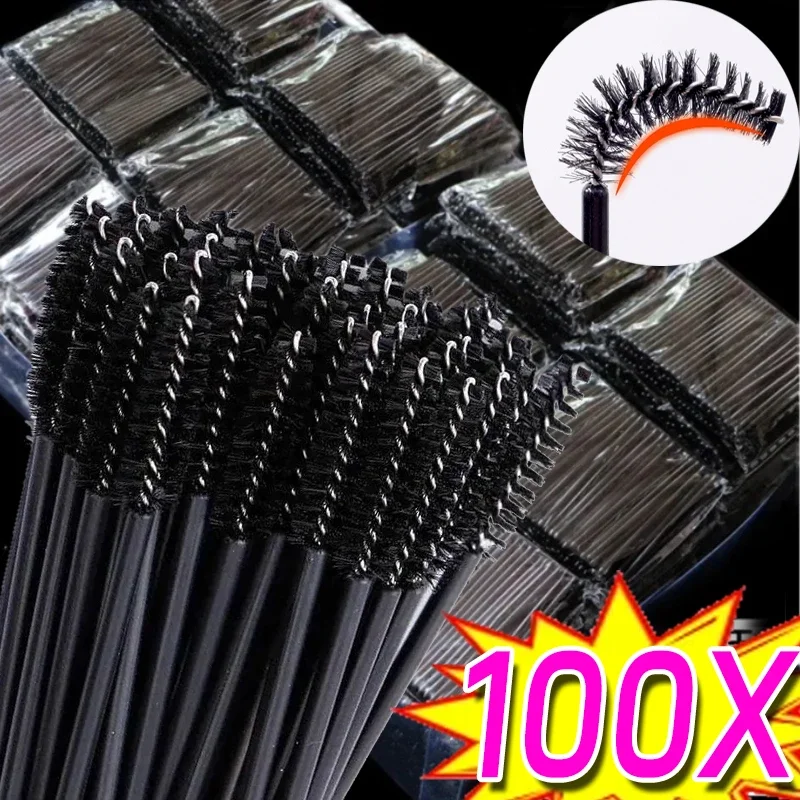 50/100PCS Eyelash Brushes Eyebrow Brush Disposable Eyelashes Curling Extension Tools Mascara Wands Applicator Makeup Accessories