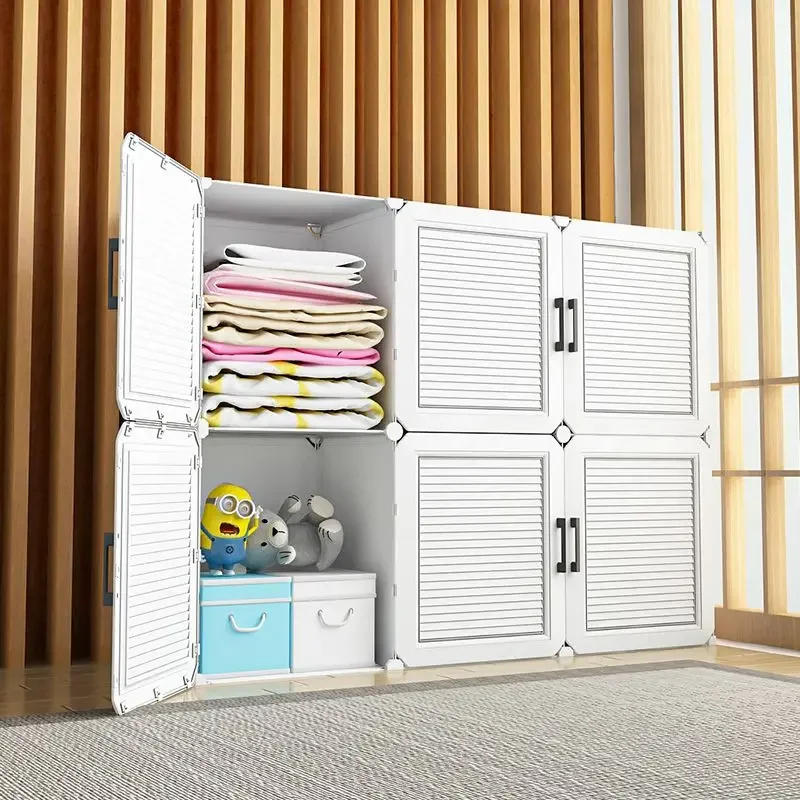 

Large Size Clothes Folding Cabinets Splice Storage Toy Placement Locker Dustproof Household Foldable Wardrobe Bedroom Furniture