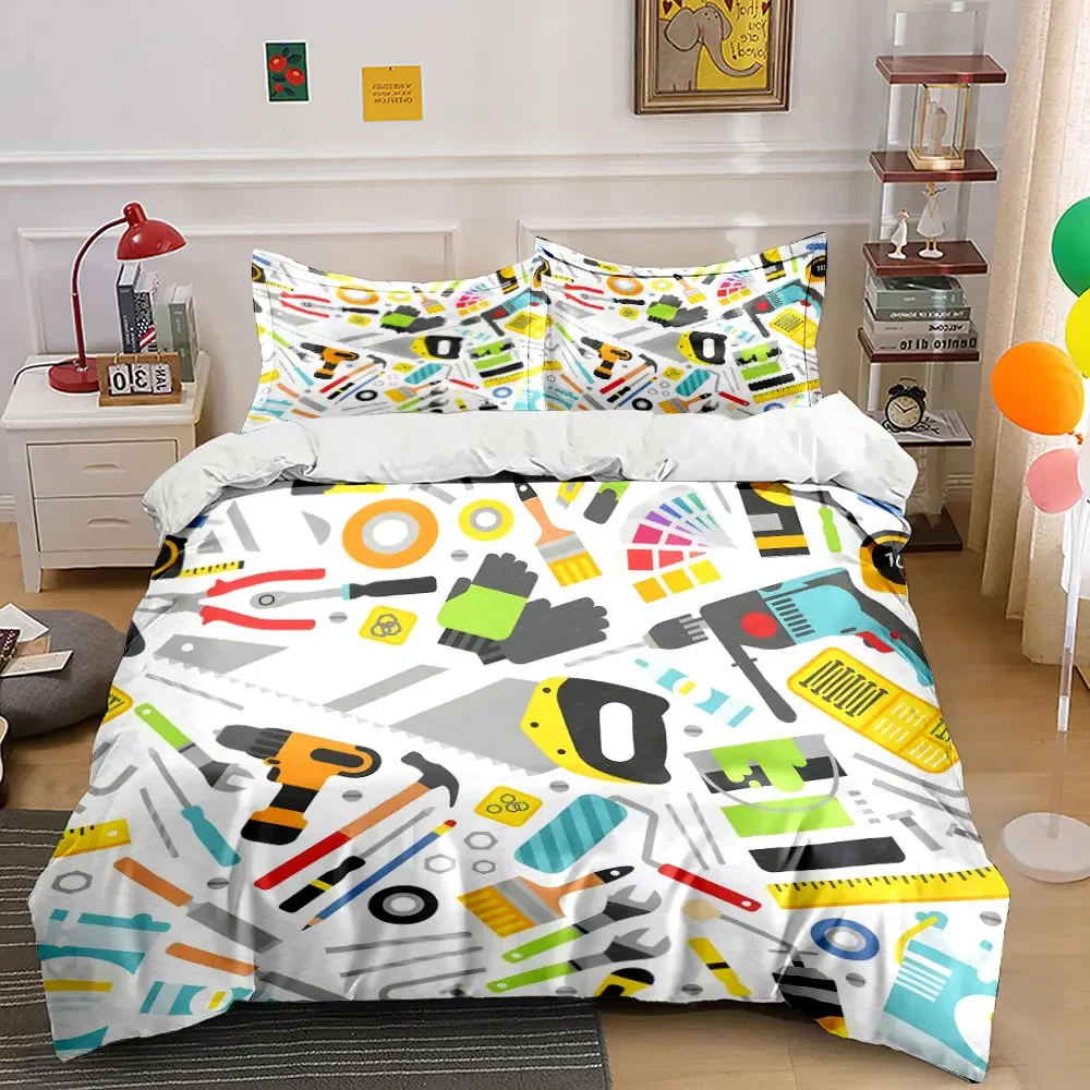 DIY Tool Set for Home Projects Soft Comfortable Duvet Cover Bedding Set Included 1*Duvet Cover & 2*Pillowcases, gift