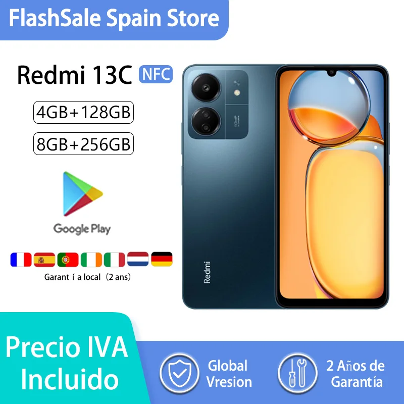 Xiaomi Redmi 13C Smartphones NFC MediaTek Helio G85 90Hz 50MP Triple Camera With AI 5000mAh Global Version