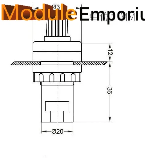 Potenciômetro giratório durável da elevada precisão, baixa temperatura resistente, LA42DWQ-22 IP65, 2 PCes
