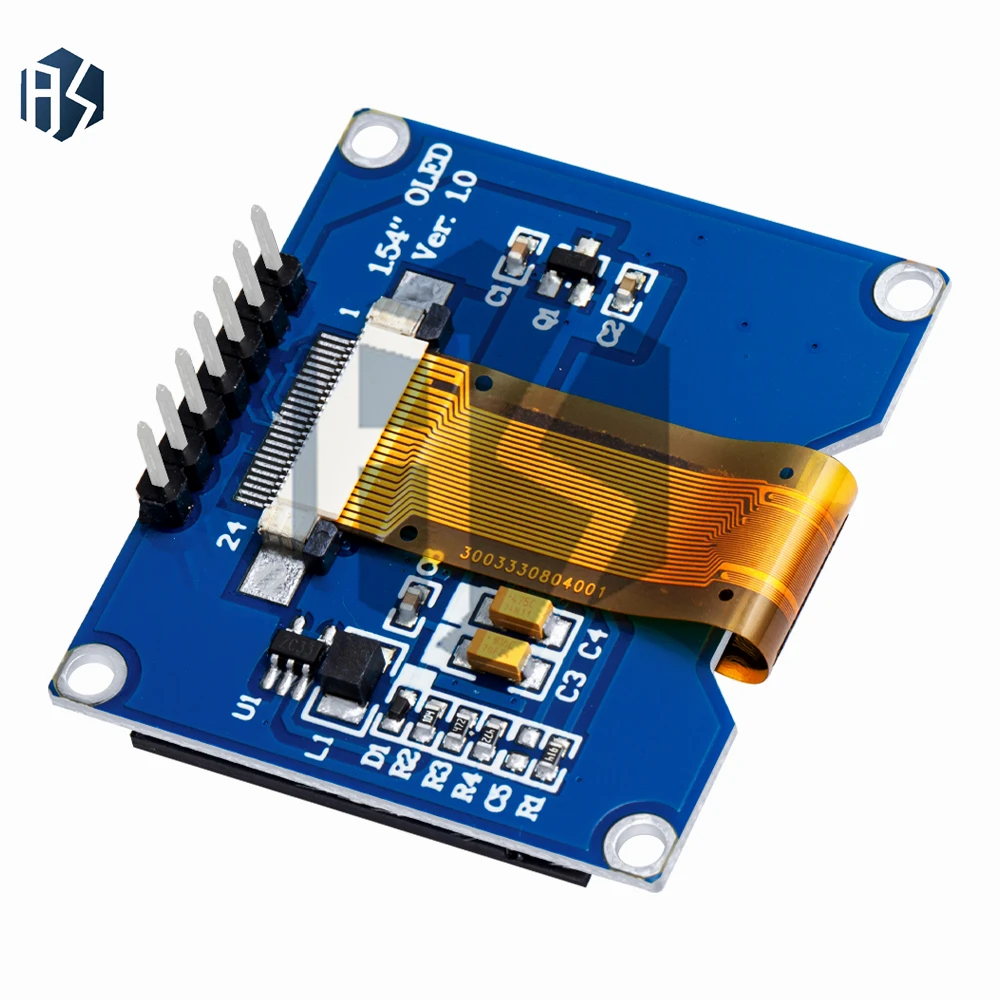1.54 polegadas 7PIN Branco Azul Módulo de Tela OLED SSD1309 Drive IC Compatível para SSD1306 Interface SPI 128*64