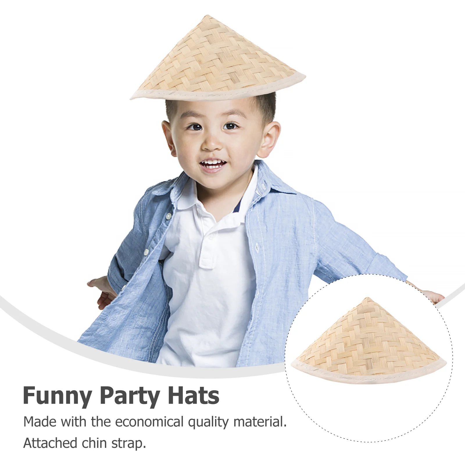 23 5x145cm Sun Hat Rice Kid Beanie Cap Men Hats Straw Asian Funny Party Conical Summer Child