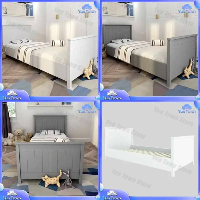 Wooden Kids Bed for Small Room Bedroom Furniture Set with Mattress Cama Infantil Childrens Bed for Boys and Girls Twin Size