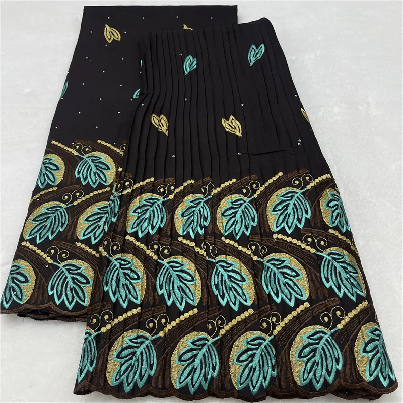 

10 Yard Swiss Voile Dry Lace Fabric Lafaya Embroidery African 100% Cotton fold Popular Dubai Style For Party Material 12L2101002