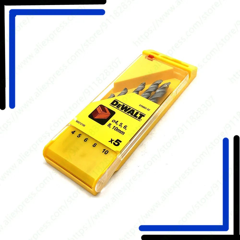 DEWALT جولة عرقوب تأثير الحجر بت 5 قطعة تويست بت الكوبالت الفولاذ المقاوم للصدأ لوح فولاذي معدني تحول زهرة الحفر الكهربائية الطاقة