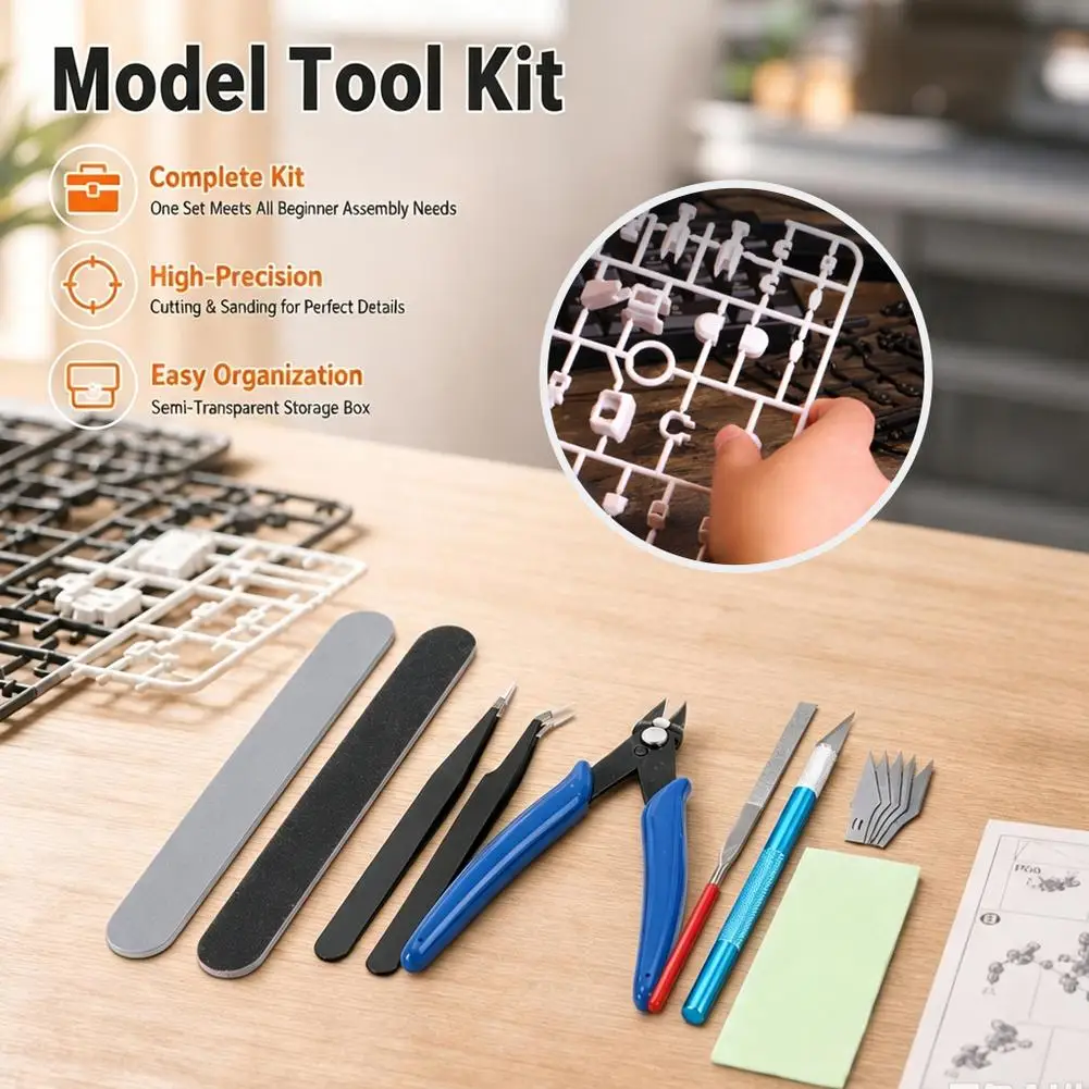 14pcs Basic Model Tools for Gunpla Model DIY Hobby Craft Building Fix Assembly Beginner Hand Mini Precision Scissors Tweezers