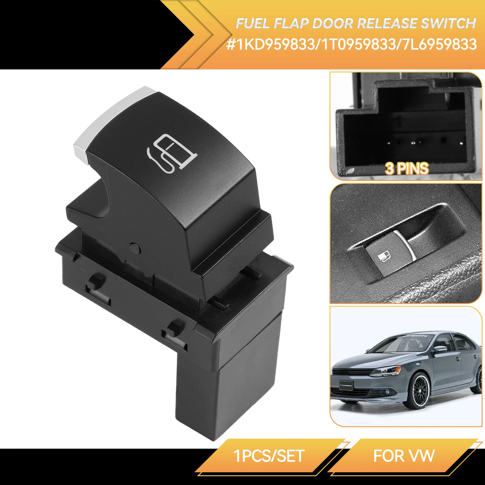 For VW Golf MK5 Jetta 5 Touran Rabbit Fuel Tank Door Release Control Switch Oil Gas Cap Key Button 7L6959833 1KD959833 1T0959833