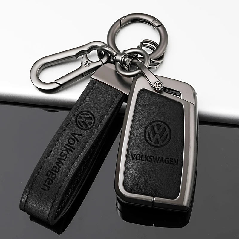 Zinc Alloy Car Remote Key Case Cover Shell Protection Auto Keychain Accessories For VW Volkswagen Passat B8 Tiguan Magotan Golf view 4