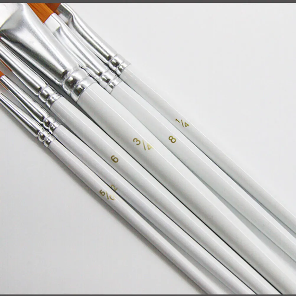 

6 Pcs Brush Set Art Natural Large Tempera Oil Paint Brushes Painting Grouting Student Use