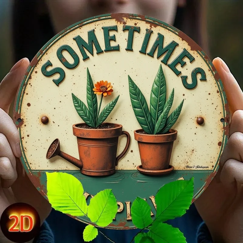 1Pc Round 2D Metal …