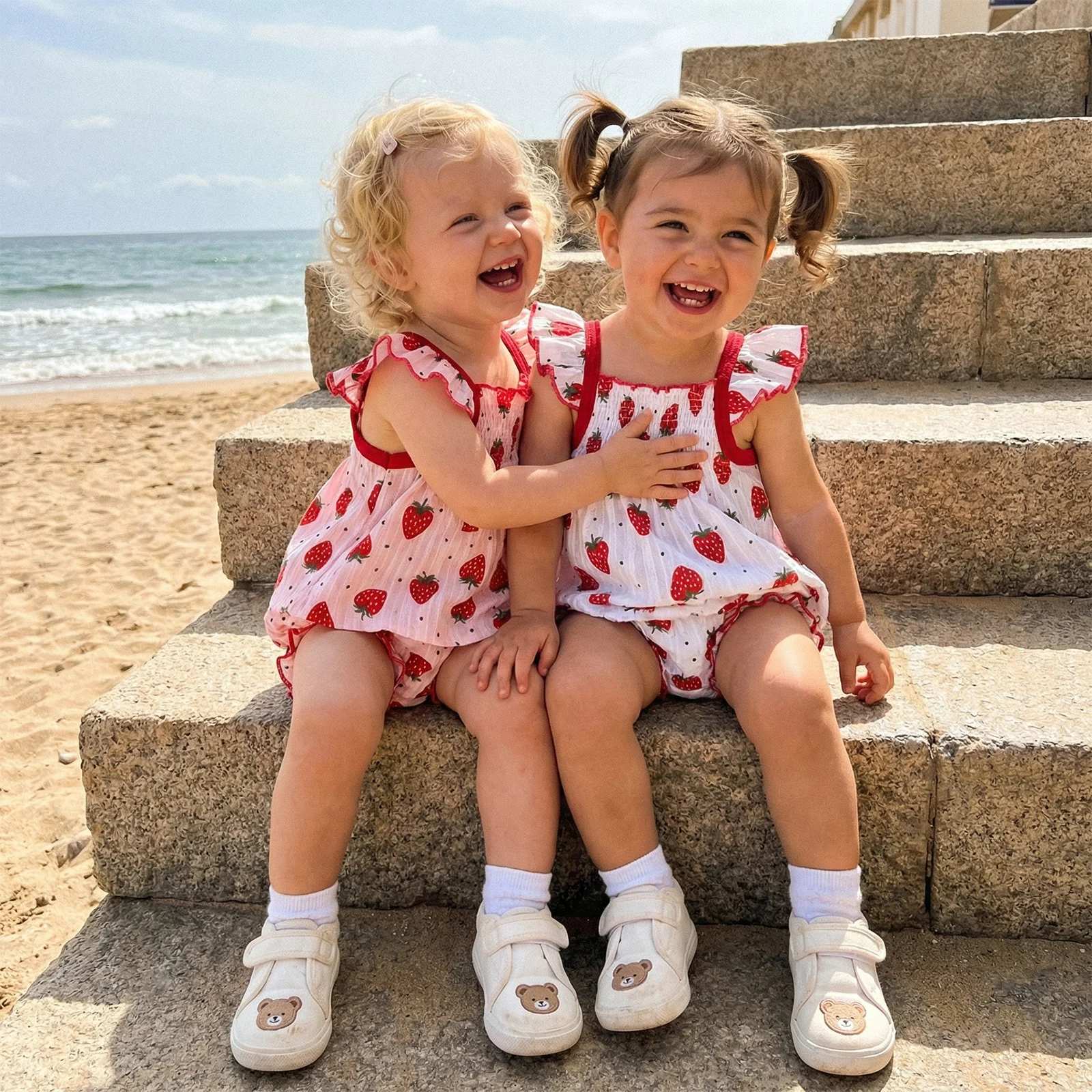 

Летний комплект одежды для маленьких девочек, милый комплект одежды с принтом в горошек, топы с летающими рукавами, шорты, одежда