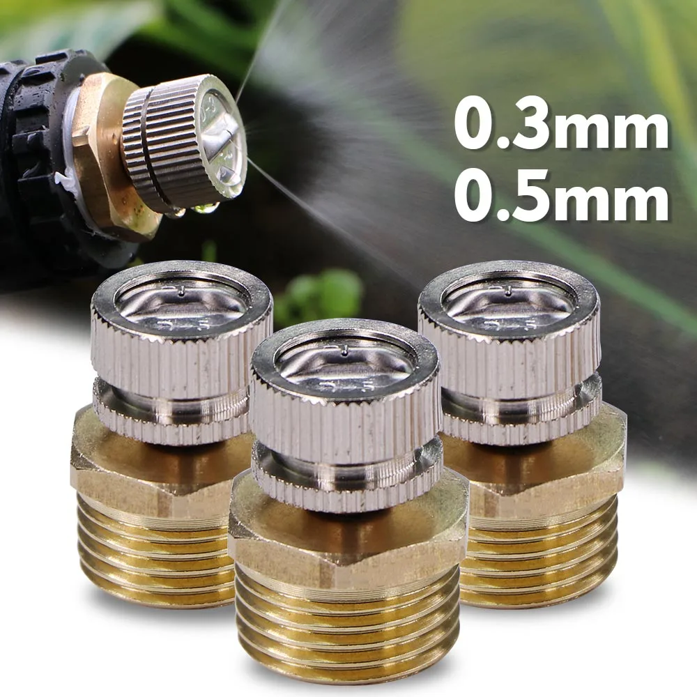 0.3/0.5mm Fan-Type Misting Nozzle Atomizer Sprayer 1/2