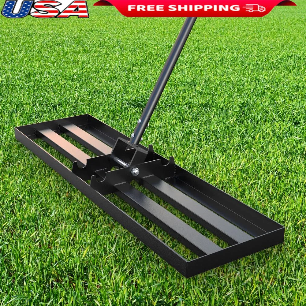 Black Lawn Leveling Rake 36