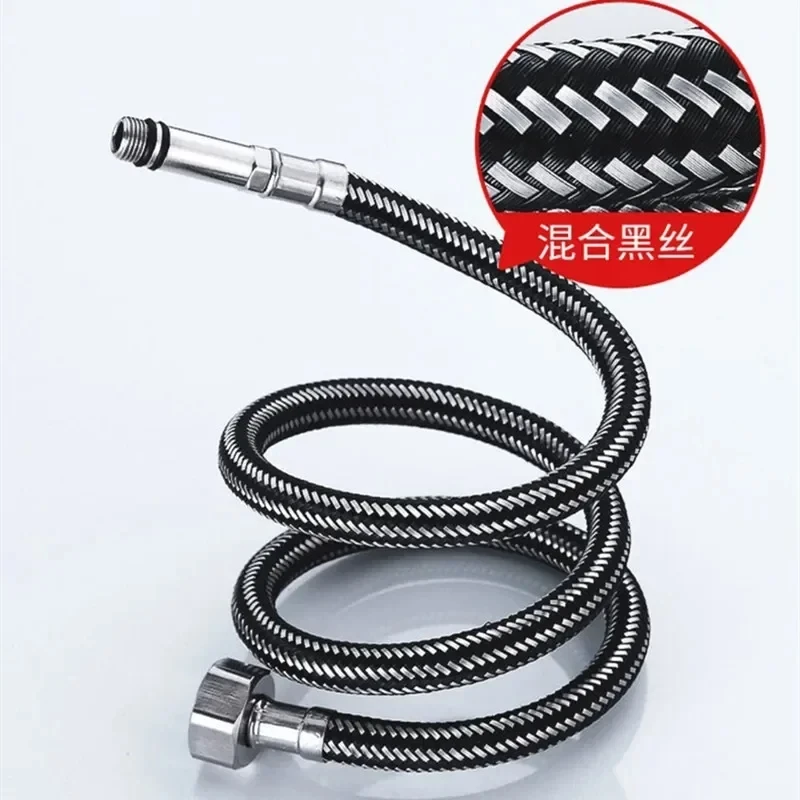 G1/2 Tube Pipe Hose Stainless Steel Nylon Braided Silicone Plumbing Thermoresistant Tap Basin Faucet Sink Kitchen Bathroom