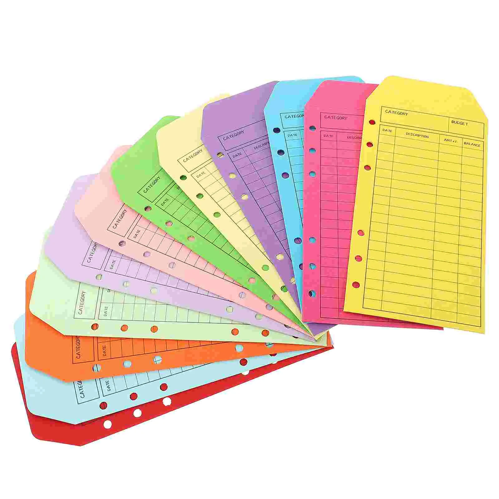 12 Pcs Colored Kraft Paper Chinese Letter Set Budget Envelopes Portable Cash Blinder Financial Tracker Sheets Safe