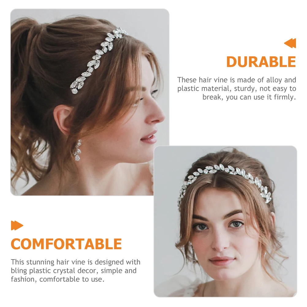 

Rhinestone Hair Accessories Bridal Wedding Headpiece for Women Bride Vines Headgear