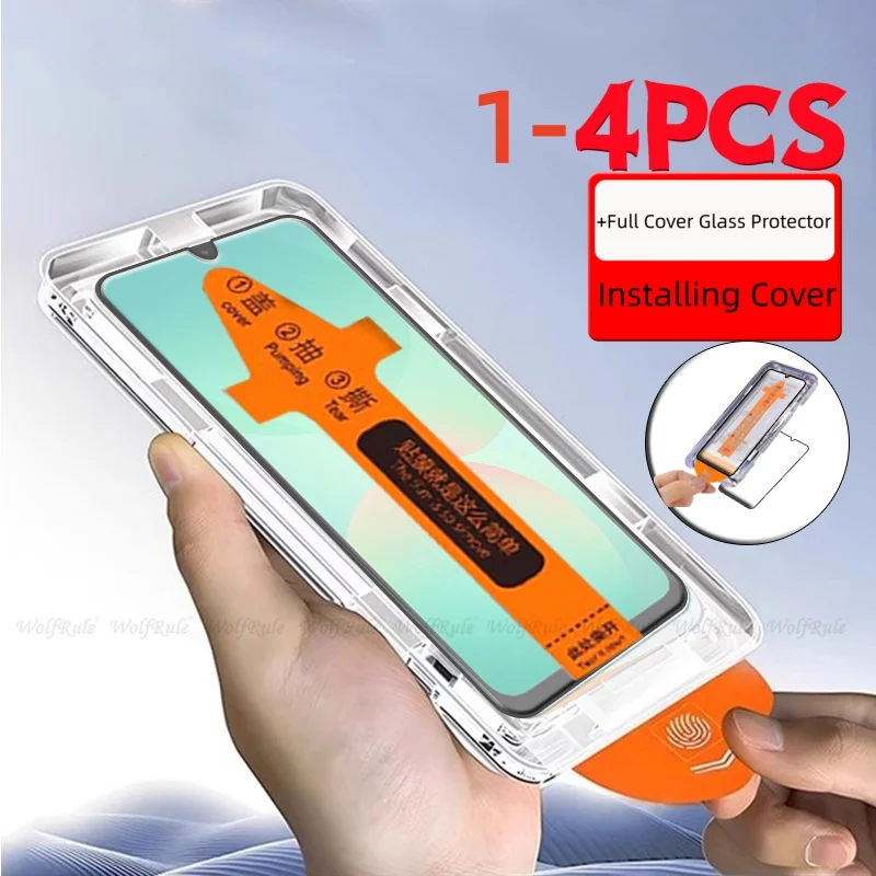 4/3/2/1pcs For Samsung A26 Glass Samsung Galaxy A26 Tempered Glass 9H HD Full Cover Glue Dust Free Screen Protector Samsung A26