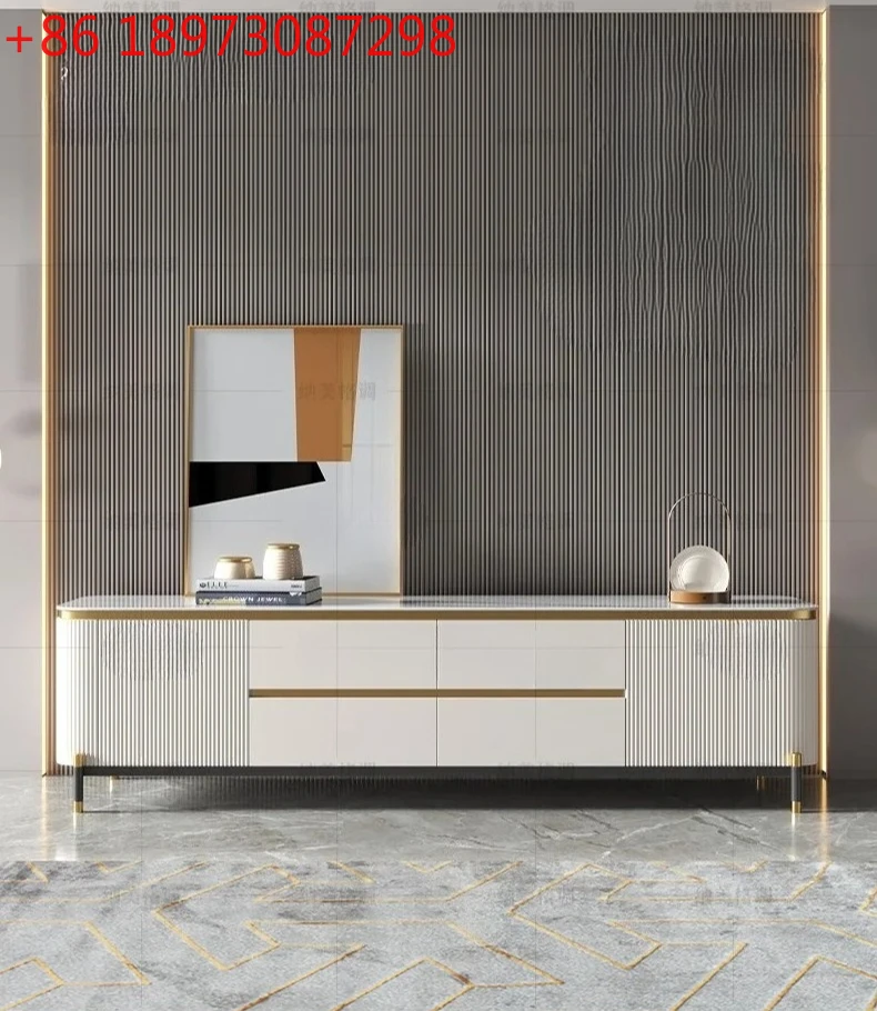 

Современный светлый роскошный ТВ-шкаф, журнальный столик, комбинация гостиной, простой итальянский небольшой напольный шкаф, вилла