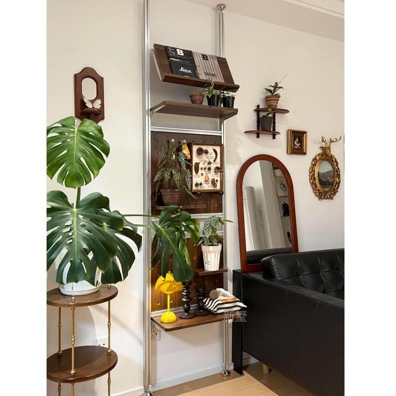 

Aluminum profile display rack, shelf, hole board, upright decoration, flower display cabinet against the wall