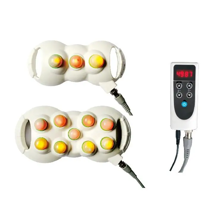 

Far infrared hand held thermal jade heating projector with 3+9 balls massage