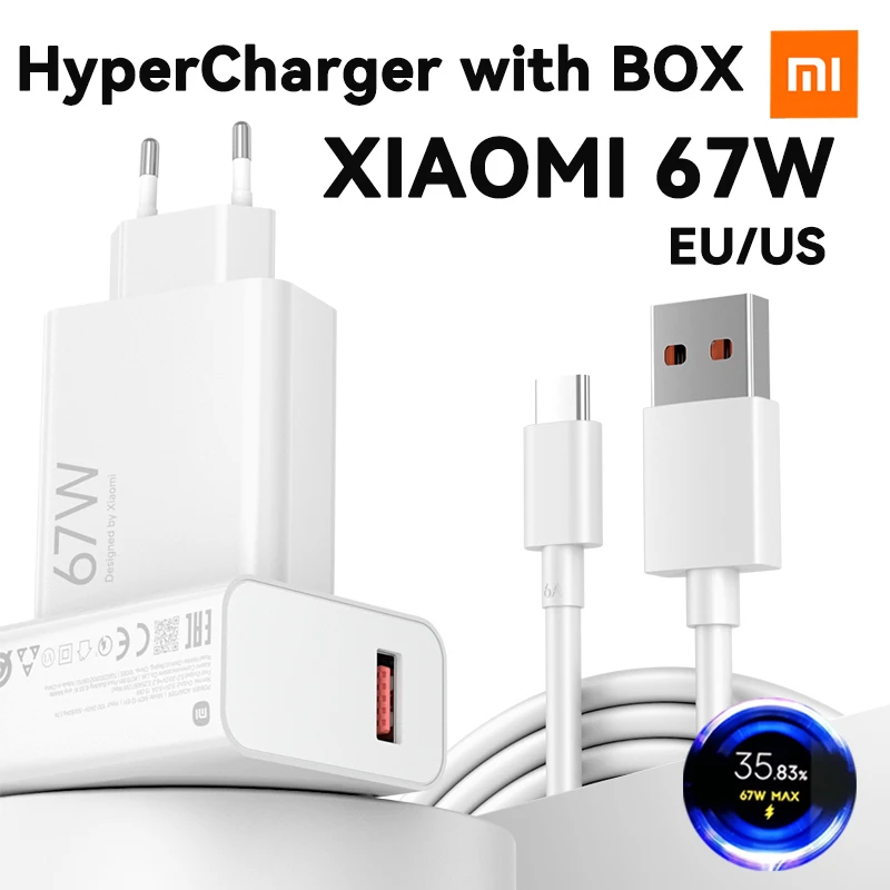 Cargador Original XIAOMI de 67W, Adaptador Hyper Turbo Charge, Cable de Carga Rápida de 67W, Mi 15T 13T 17T 12 Lite Poco X5 Pro F5 F4