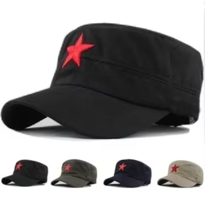 Fashion Military Caps Summer Embroidery Red Star Baseball Cap Hat For Men Women Adjustable Outdoor Retro Snapback Hats Gift