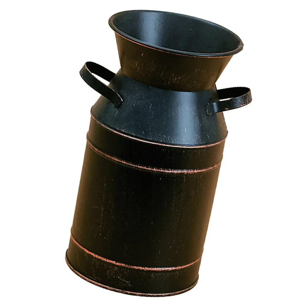 Tin Flower Bucket Iron Retro Decor Dining Table Rustic Vase Decorations Vases Pot