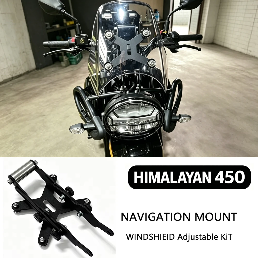 HIMALAYAN 450 Motorcycle GPS Navigation Mount Bracket For Royal Enfield HIMALAYAN450 Aluminum Holder Bracket Accessories