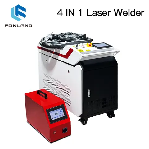Fonland 2000W 4 IN 1 레이저 용접 절단 청소 기계 스테인레스 스틸 군인 알루미늄 절단 최대 소스 SUPT23T 헤드