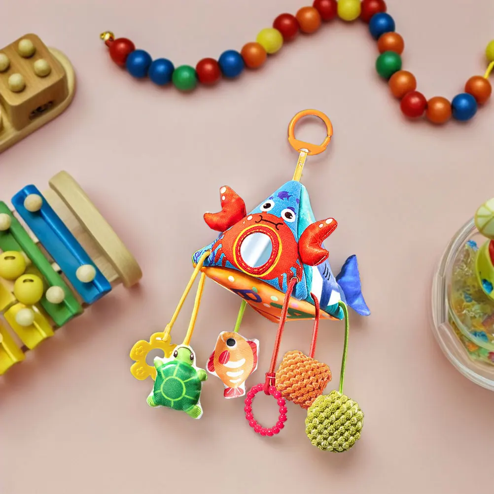 Berço sino cama do bebê chocalhos dos desenhos animados brinquedo infantil menina pendurado carrilhão de vento pano recém-nascido