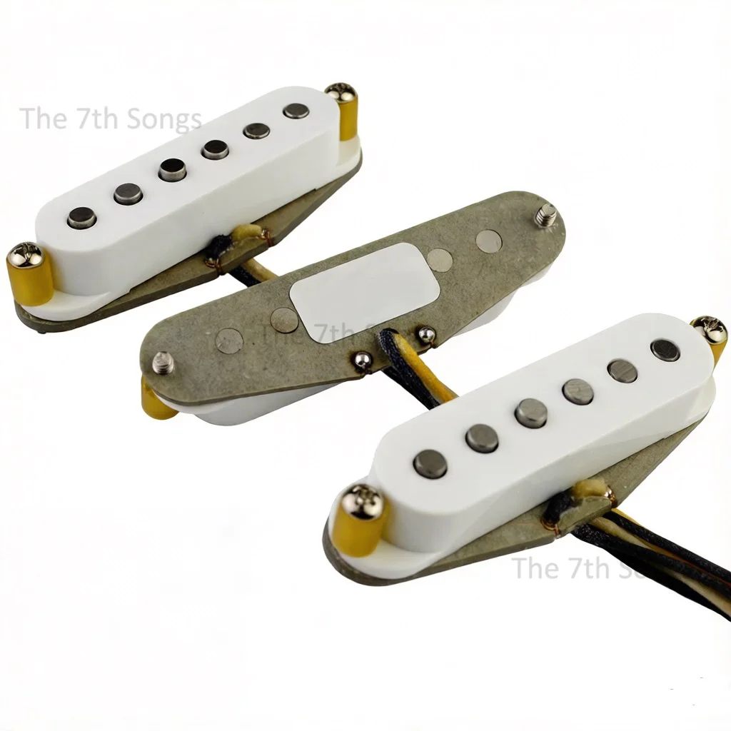 Alnico 2 Blues 6.0K 6.0K 6.8K Electric Guitar ST Single Coil SSS Pickups Handmade Heavy Build Coil Fibre Grey