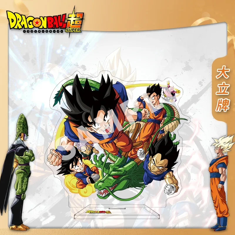 Anime Dragon Ball Goku Acryl Staande Bord Cartoon Super Saiyan Figuur Kaart Ornamenten Karakter Acryl Stand Model Decoratie