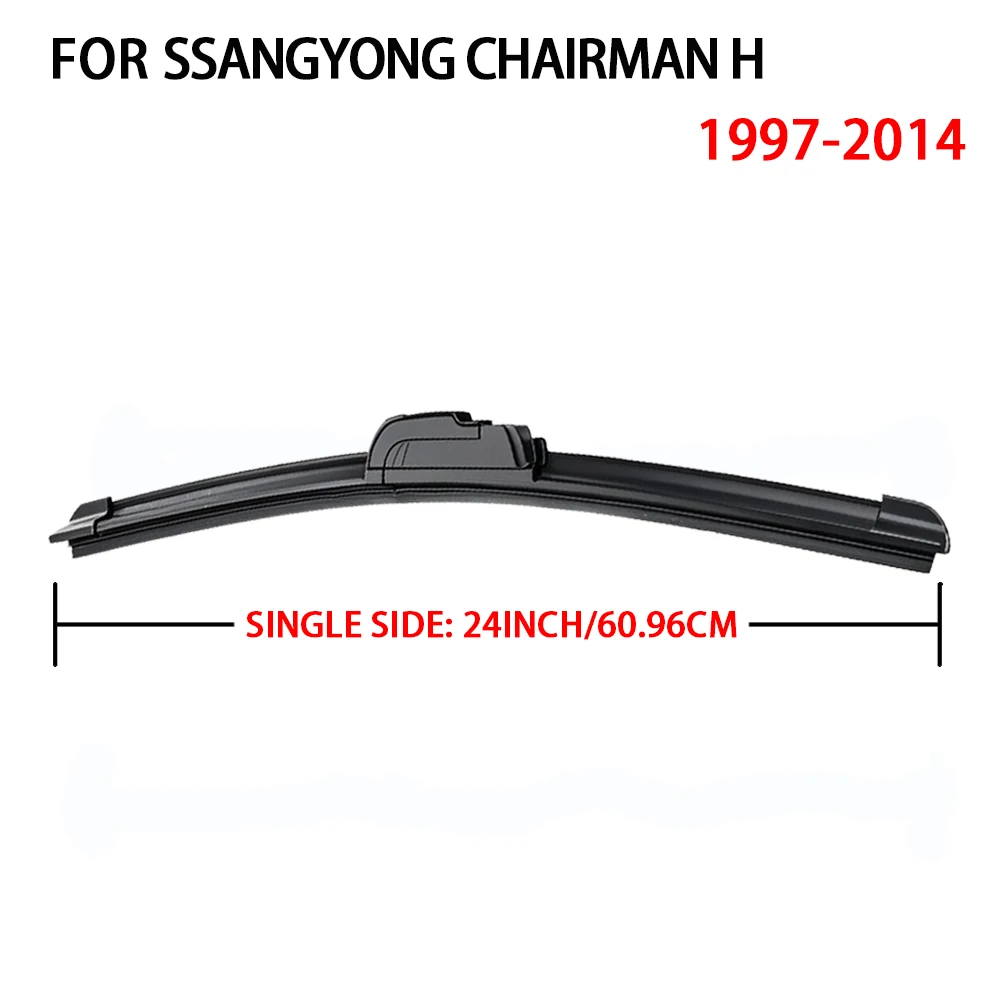 For Ssangyong Chairman (H W) 1997-2018 Car Wiper Blade Front Wipers Fit U Hook Arm Windscreen Auto Wiper Blades