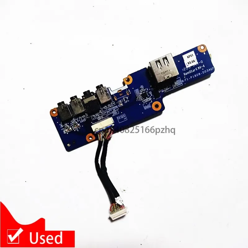Used  6-71-P1808 6-71-P1808-D03 6-71-P1808-D03AGP Audio Usb Board FOR CLEVO
