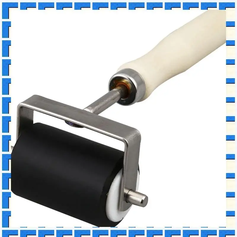 ABNG 2 قطعة 5 سنتيمتر الثقيلة الأسطوانة المطاطية الصلبة أحبار الطباعة لينو براير أداة فنية للحرف اليدوية