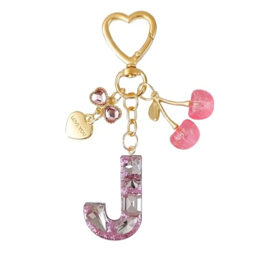 

Sparkly Resin Alphabet Key Ring, Gift for Women
