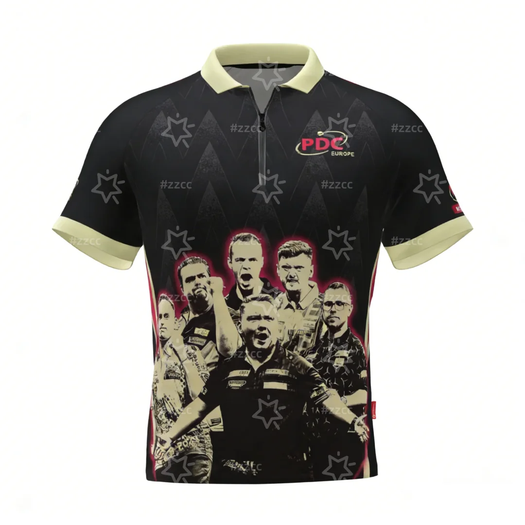 PDC Tourshirt V11 German Power 2026 Darts Polo Shirt 3d Printing Sports Dry Quickly Men's T-Shirt Children's Clothing Tee Woman