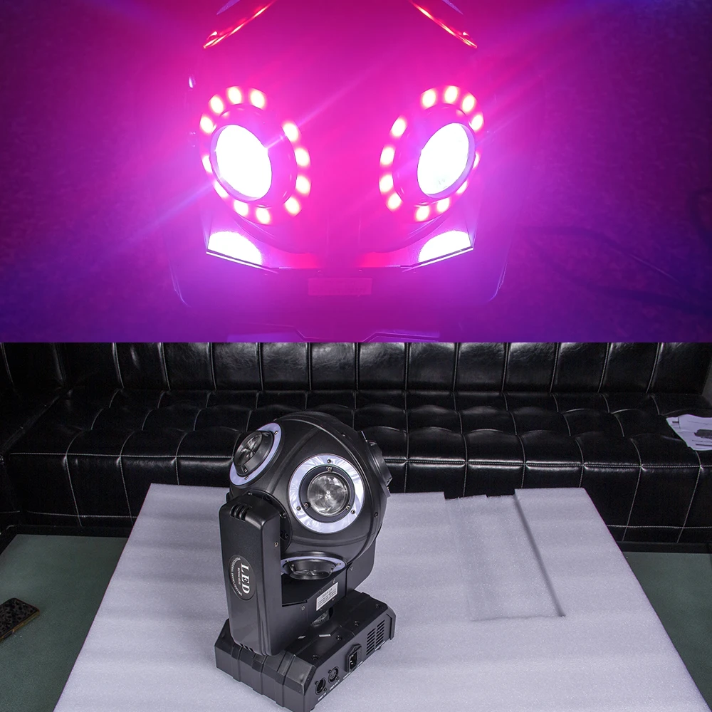 8x15W RGBW 4-in-1 LED Moving Head Beam Light 120W Stage Lighting System for DJ 360° Rotation with DMX 512 Control