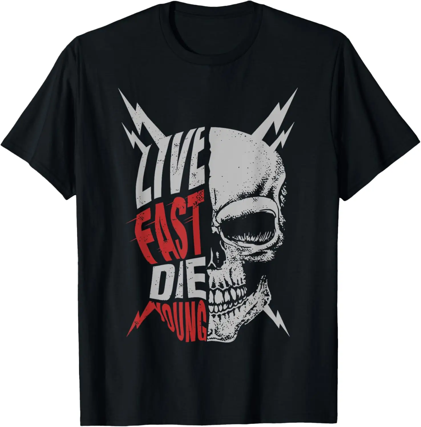 

Live Fast Die молодая винтажная футболка для мотоциклистов с потертостями