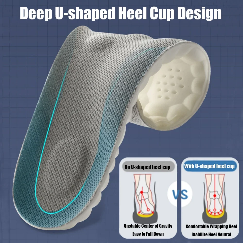 4D تدليك النعال صدمة ، لينة نعل الحذاء الرياضي للأقدام ، سلال الجري ، أحذية دعم قوس الوحيد ، إدراج العظام ، إدراج تنفس