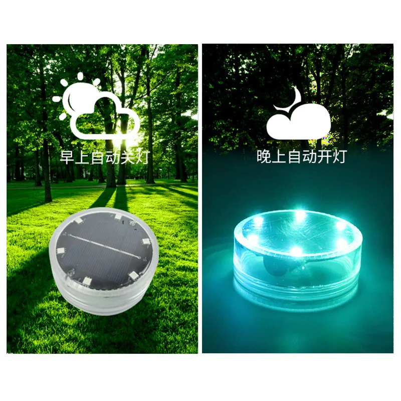 Solar LED Pool Light RGB Color Changing Underwater Solar Wall Lamp Waterproof Decoration Lights for Pond Fountain Aquarium Patio