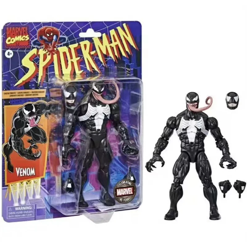 

Оригинальная 6-дюймовая экшн-фигурка Marvel Legends Ретро Venom (комиксы Marvel 85 лет) коллекционная игрушка подарок на день рождения