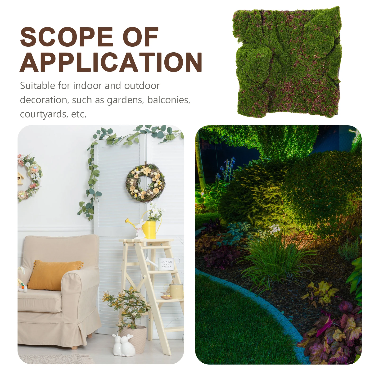 

Artificial Turf Fake Moss Turf Faux Preserved Moss Craft Ornament Garden Yard Home Room Green Plants Landscape Fake Grass decor