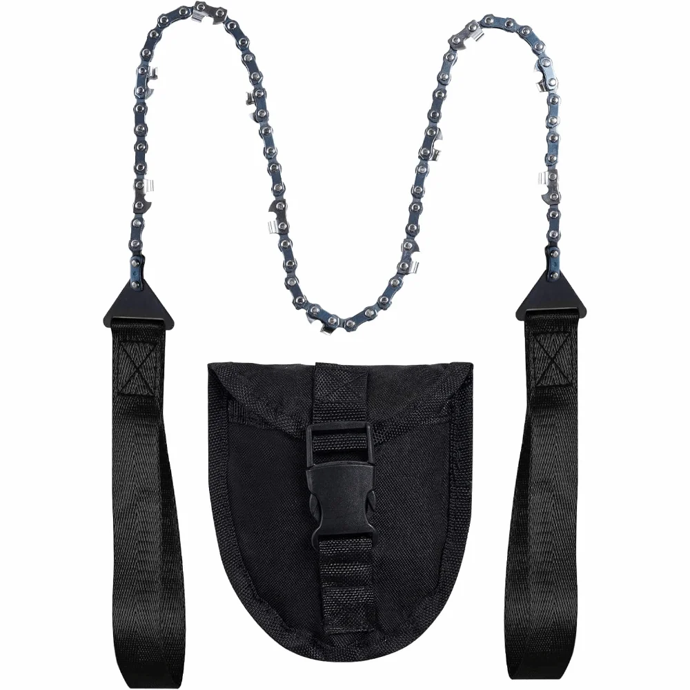 

Высококачественная портативная цепная пила с 11/33 зубьями, многофункциональная, для выживания, с чехлом, прочная, карманная, ручная пила для полевых работ