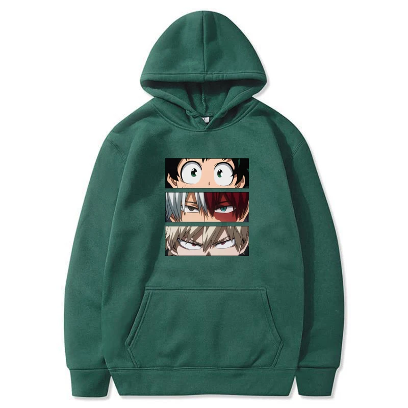 Hoodies My Hero Academia para mulheres, mangas compridas, moletons casuais de grandes dimensões, desenhos animados japoneses, moletom solto